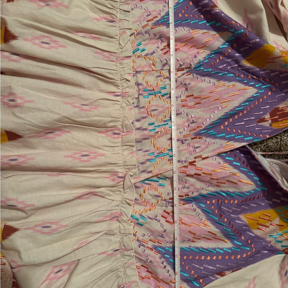 Boho Embroidered Mini Dress (No Label) - Picture 4 of 6
